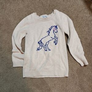 🧹💫4 for $15💫 Kid's Cream Old Navy Horse Sweater